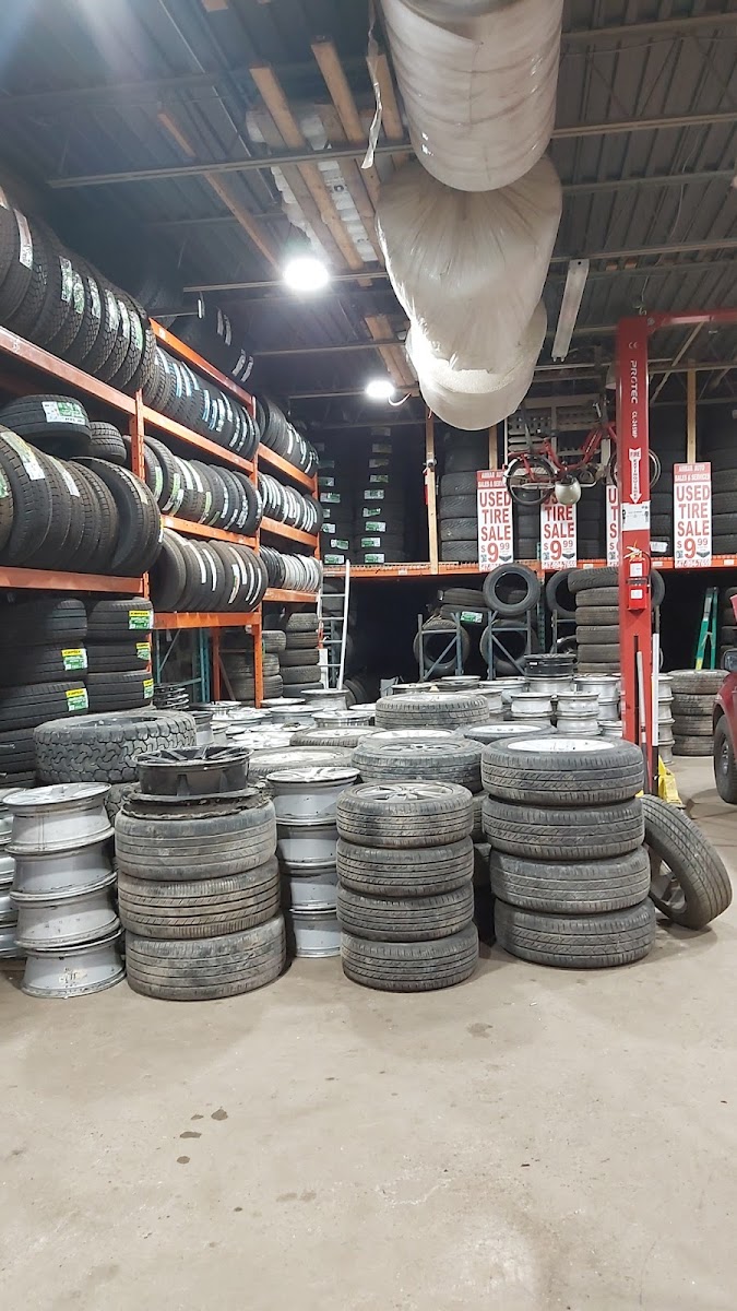 Ammar Auto tire warehouse with hundreds of tires in stock